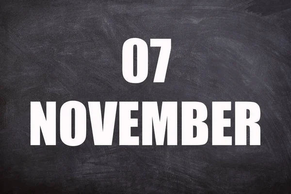 November Text Blackboard Background Calendar November Eleventh Penultimate Month Year — 图库照片