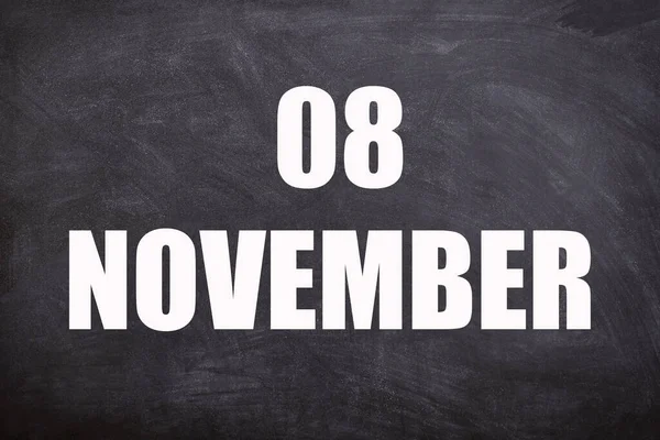November Text Blackboard Background Calendar November Eleventh Penultimate Month Year — 图库照片