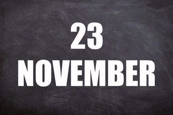 November Text Blackboard Background Calendar November Eleventh Penultimate Month Year — 스톡 사진