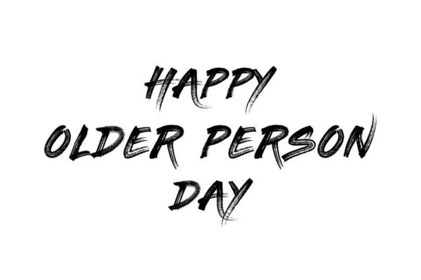 Šťastný Starší Člověk Den Bílým Pozadím Pro Mezinárodní Den Starší — Stock fotografie