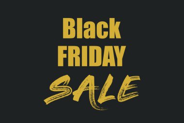  Kara Cuma 'nın kara arkaplanlı altın metni. (Kara Cuma)