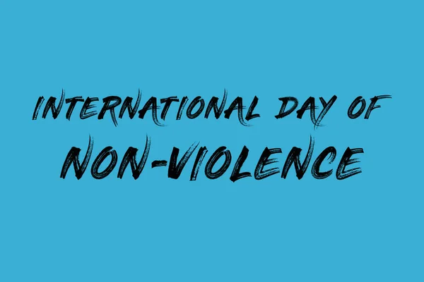 Międzynarodowy Dzień Bez Przemocy Tekst Niebieskim Tle Dzień Bez Przemocy — Zdjęcie stockowe