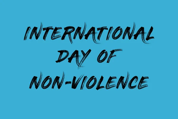 Międzynarodowy Dzień Niestosowania Przemocy Niebieskim Tle Dzień Niestosowania Przemocy — Zdjęcie stockowe