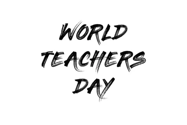 Światowy Dzień Nauczyciela Białym Tłem Dla Szczęśliwych Nauczycieli Dzień Dzień — Zdjęcie stockowe