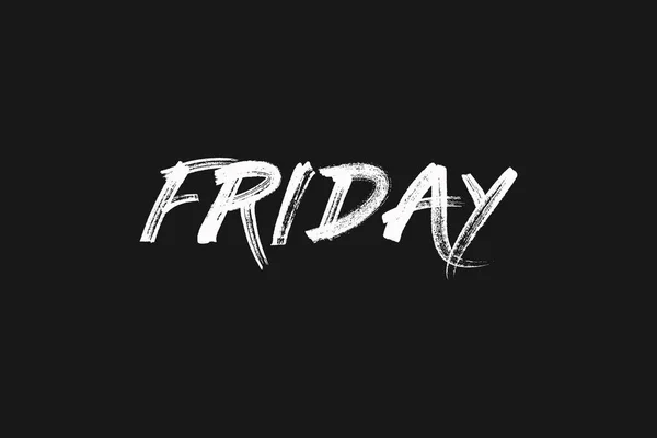 Friday Black Background Friday Fifth Day Week — Stok fotoğraf