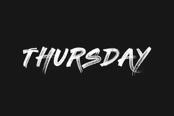 Thursday Black Background Thursday Fourth Day Week — Foto Stock