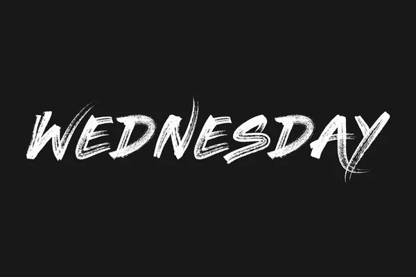 Wednesday Black Background Wednesday Third Day Week —  Fotos de Stock