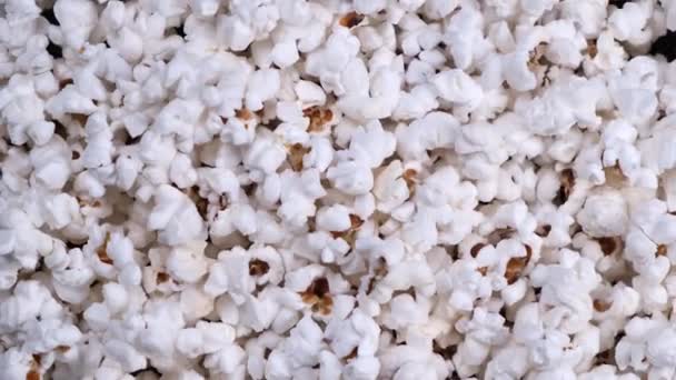 Spinning Hintergrund Von Popcorn Ansicht Nahaufnahme Hochwertiges Filmmaterial — Stockvideo