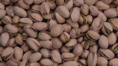 Antep fıstıklarının yakın plan çekimleri. Yüksek kalite 4k görüntü