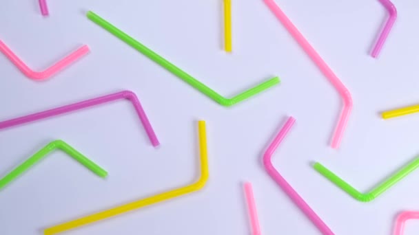 색상의 칵테일 빨대를 기념일을 축하하는 컨셉에 고품질 — 비디오