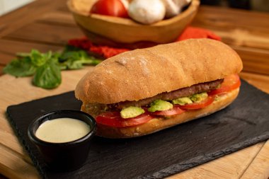 Panini Etli Sandviç. Yüksek kalite fotoğraf