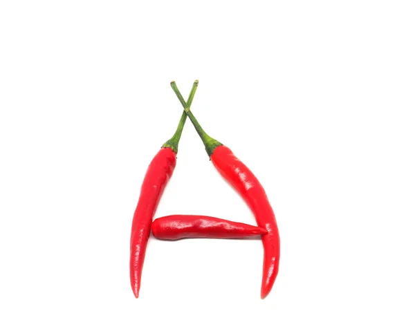 Kırmızı Chili Metin — Stok fotoğraf