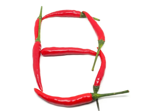 Red Chili Text — Stockfoto