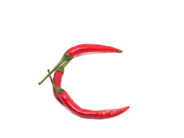 Rode Chili Tekst — Stockfoto