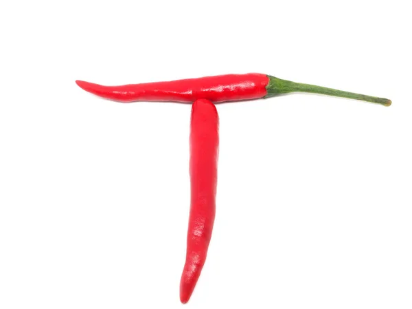 Czerwone Chili Tekst — Zdjęcie stockowe