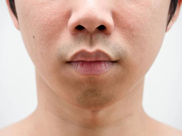 Großaufnahme Gesicht Des Mannes Porträt Kopfschuss — Stockfoto