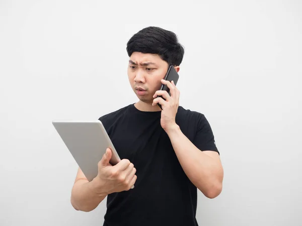 Sad Asian Man Has Bad Online Chat News And Feels Disappointed On The  Smartphone. Stock Photo, Picture and Royalty Free Image. Image 175416709.