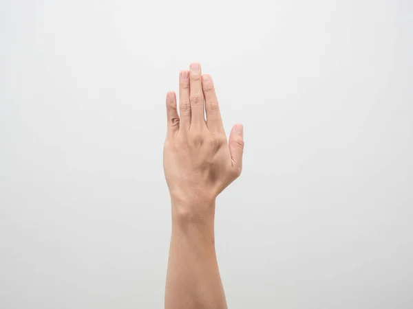 Man Hand Side View White Isolated — Foto de Stock