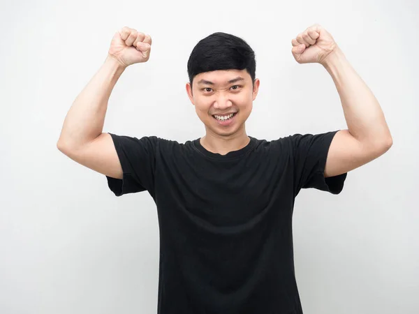 Asian Man Show Fist Success Confident Face —  Fotos de Stock