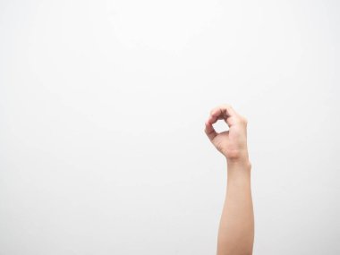 Sağ el hareket çemberi izole edilmiş beyaz