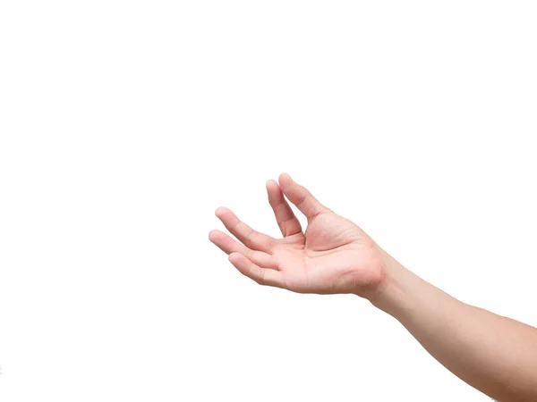 Isolierte Mann Hand Finger Fangen Isoliert Mann Hand Finger Clipping — Stockfoto