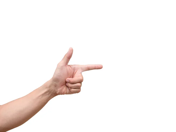 İzole edilmiş og adam, el parmağı.