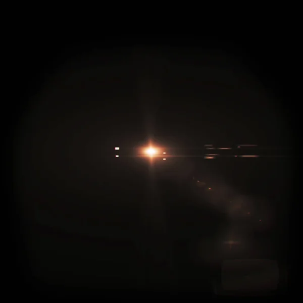 Licht Lens Vlam Zwarte Achtergrond Lenzen Flare Met Fel Licht — Stockfoto