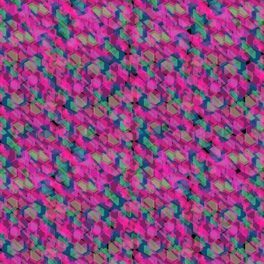 Soyut Geometrik Arkaplan. Farklı renklerde soyut geometrik şekiller. Çok renkli soyut şekiller.