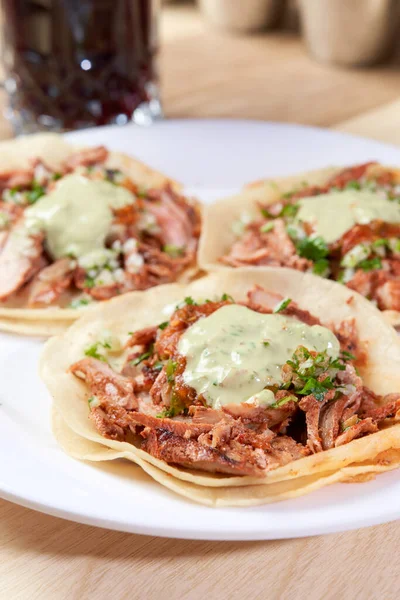 Mexican Taco Salsa Taco Pastor — Stock Fotó