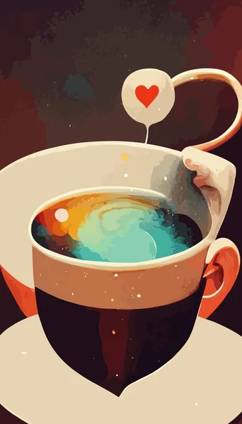 coffee cup illustration. i love coffee illustration.