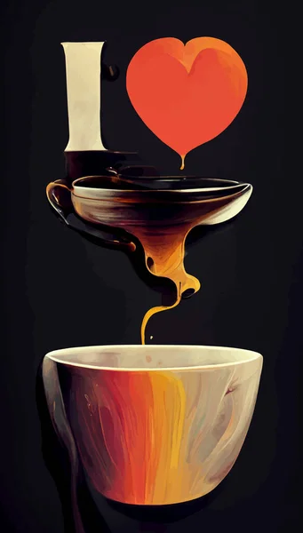 coffee cup illustration. i love coffee illustration