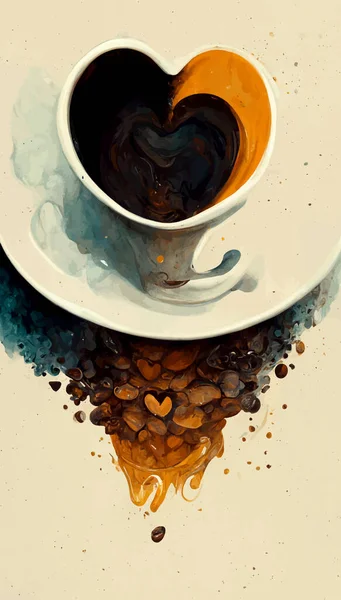 coffee cup illustration. i love coffee illustration