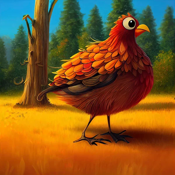 animated illustration of funny thanksgiving day turkey, thanksgiving day character.
