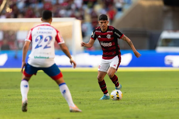 Ayrton Lucas Flamengo Durante Partida Entre Flamengo Fortaleza Como Parte — Fotografia de Stock