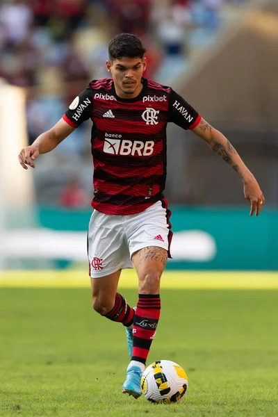 Ayrton Lucas Flamengo Durante Partida Entre Flamengo Fortaleza Como Parte — Fotografia de Stock