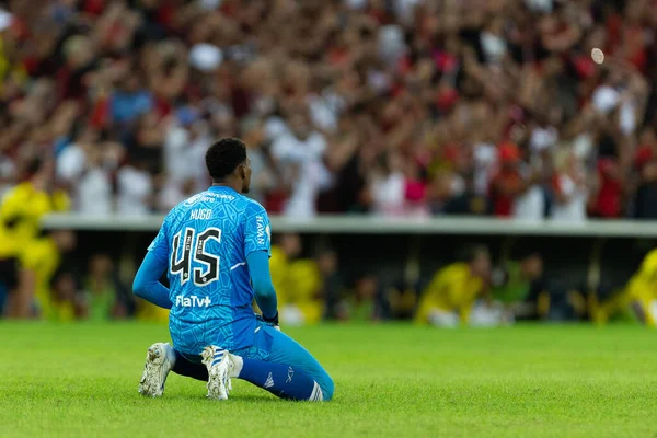 Hugo Souza Flamengo Během Zápasu Mezi Flamengo Fortaleza Rámci Brasileirao — Stock fotografie