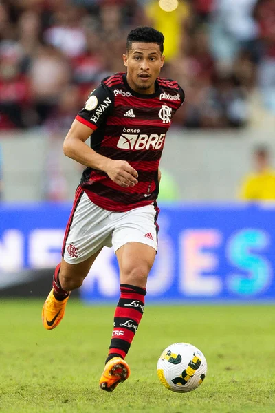 João Gomes Flamengo Durante Partida Entre Flamengo Fortaleza Como Parte — Fotografia de Stock