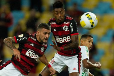 Flamengo 'dan Giorgian de Arrascaeta, Brezilya' nın başkenti Rio de Janeiro 'da 15 Haziran 2022' de Brasileirao Serie A 2022 'de oynanan karşılaşma sırasında.