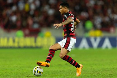 Flamengo 'dan Joao Gomes, Brasileirao Serie A 2022' nin bir parçası olarak Brezilya 'nın Rio de Janeiro kentindeki Maracana Stadyumu' nda oynanan karşılaşma sırasında.