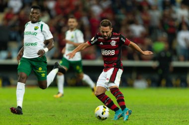 Flamengo 'dan Everton Ribeiro, Brasileirao Serie A 2022' nin bir parçası olarak 15 Haziran 2022 'de Brezilya' nın Rio de Janeiro şehrinde oynanan karşılaşma sırasında.