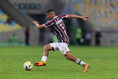 Fluminense 'li Andre Trindade, Copa do Brasil 2022' nin bir parçası olarak Fluminense ve Cruzeiro arasında oynanan karşılaşma sırasında 23 Haziran 2022 'de Rio de Janeiro, Brezilya' da Maracana Stadyumu 'nda.