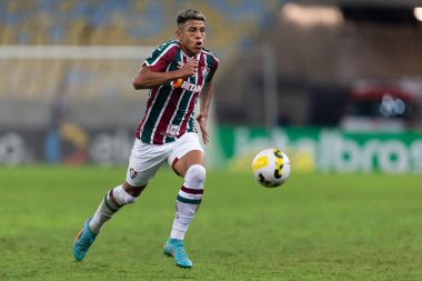 Fluminense 'li Matheus Martins, Copa do Brasil 2022' nin bir parçası olarak 23 Haziran 2022 'de Brezilya' nın Rio de Janeiro kentindeki Maracana Stadyumu 'nda oynanan Fluminense ve Cruzeiro maçında.