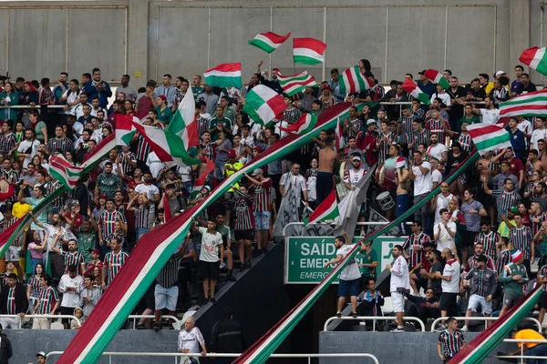 Botafogo ve Fluminense arasındaki maç sırasında Brasileirao Serie A 2022 Nilton Santos Stadyumu 'nda 26 Haziran 2022 tarihinde Brezilya' nın başkenti Rio de Janeiro 'da oynanmıştır..