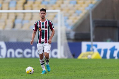 Fluminense 'li Martinelli, Brasileirao Serie A 2022' nin bir parçası olarak Brezilya 'nın Rio de Janeiro kentindeki Maracana Stadyumu' nda oynanan karşılaşmayı kutluyor..