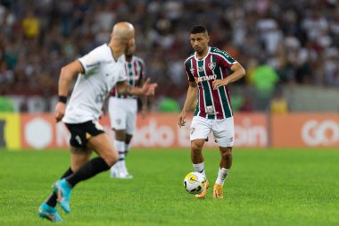 Fluminense 'li Andre Trindade, Brasileirao Serie A 2022' nin bir parçası olarak Brezilya 'nın başkenti Rio de Janeiro' da oynanan karşılaşma sırasında.