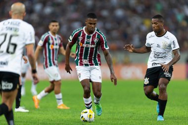 Fluminense 'li Alexandre de Jesus Brasileirao Serie A 2022' nin bir parçası olarak Brezilya 'nın başkenti Rio de Janeiro' da oynanan karşılaşma sırasında.