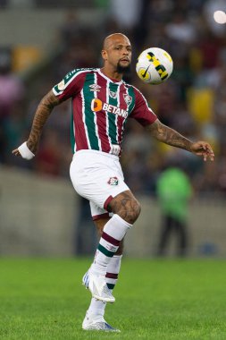 Fluminense takımından Felipe Melo, Brasileirao Serie A 2022 'nin bir parçası olarak Brezilya' nın başkenti Rio de Janeiro 'da oynanan karşılaşma sırasında.
