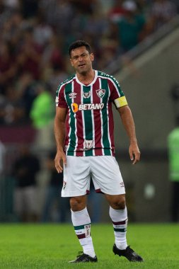 Fluminense 'li Fred, Brezilya' nın Rio de Janeiro kentindeki Maracana Stadyumu 'nda oynanan Brasileirao Serie A 2022 karşılaşmasında Fluminense ile Korintliler arasında oynanan karşılaşmayı kutlar ve ağlar..