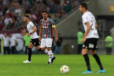 Fluminense 'li Fred, Brezilya' nın Rio de Janeiro kentindeki Maracana Stadyumu 'nda oynanan Brasileirao Serie A 2022 karşılaşmasında Fluminense ile Korintliler arasında oynanan karşılaşmayı kutlar ve ağlar..