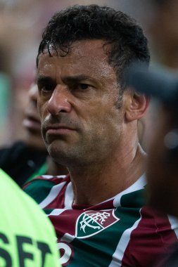 Fluminense 'li Fred, Brezilya' nın Rio de Janeiro kentindeki Maracana Stadyumu 'nda oynanan Brasileirao Serie A 2022 karşılaşmasında Fluminense ile Korintliler arasında oynanan karşılaşmayı kutlar ve ağlar..